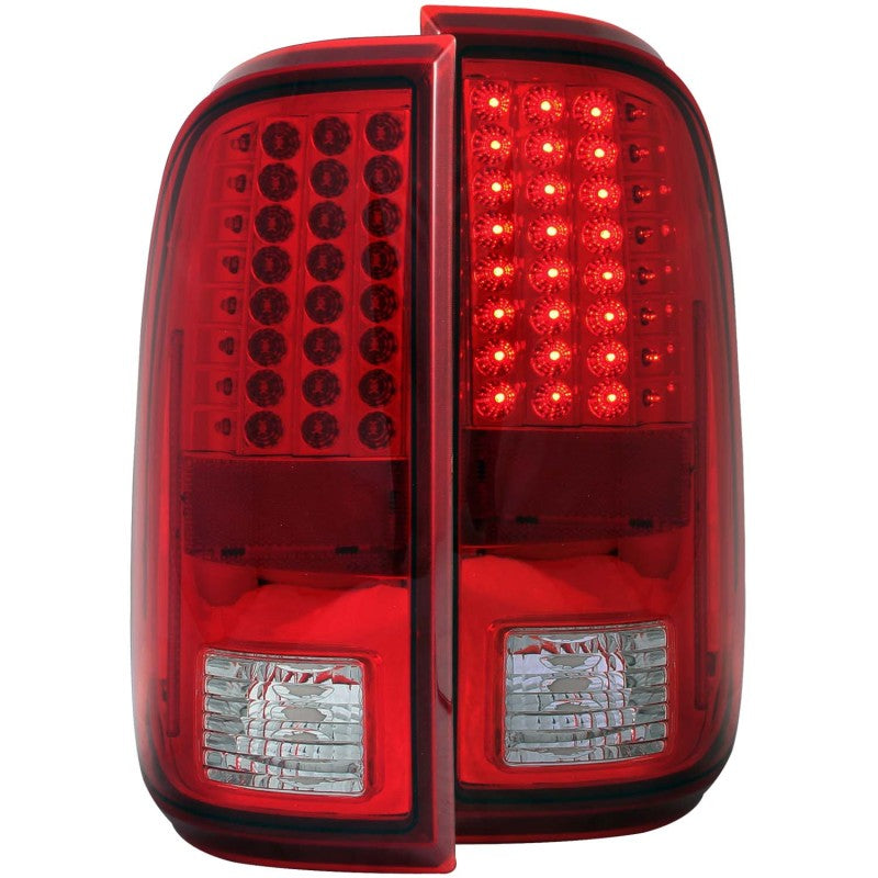 ANZO - [product_sku] - ANZO 2008-2015 Ford F-250 LED Taillights Red/Clear - Fastmodz
