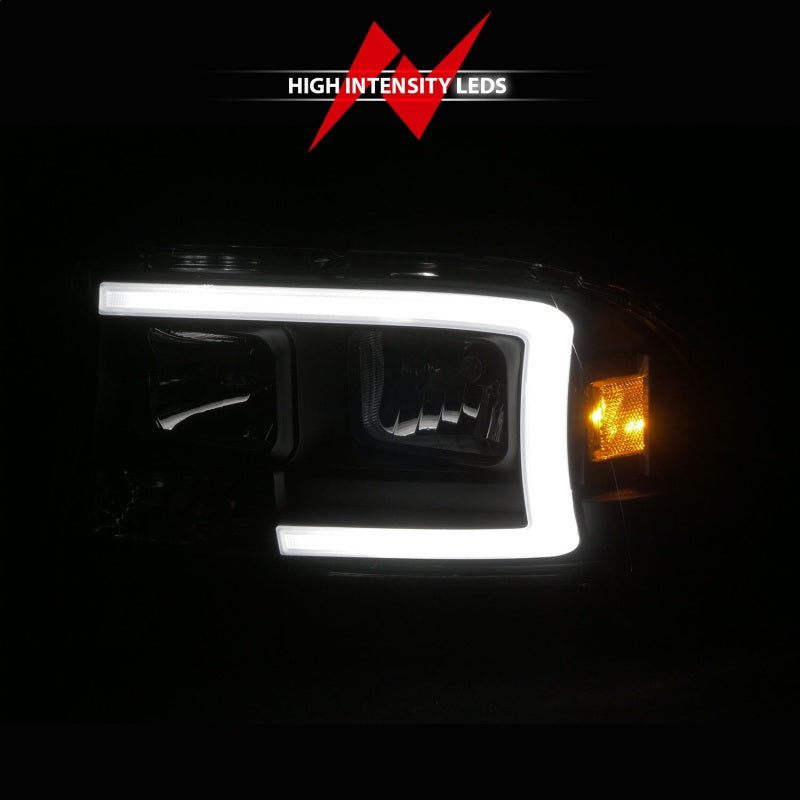 ANZO 111591 FITS 97-04 Dodge Dakota/Durango Crystal headlight Set w/ Light Bar Black Housing