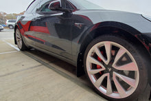 Load image into Gallery viewer, Rally Armor MF62-UR-BLK/RD FITS: 17+ Tesla Model 3 UR Black Mud Flap w/ Red Logo