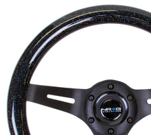 Load image into Gallery viewer, NRG ST-310BSB-BK - Classic Wood Grain Steering Wheel (310mm) Black Sparkle w/Blk 3-Spoke Center