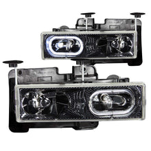 Load image into Gallery viewer, ANZO - [product_sku] - ANZO 1988-1998 Chevrolet C1500 Crystal Headlights Carbon w/ Halo - Fastmodz