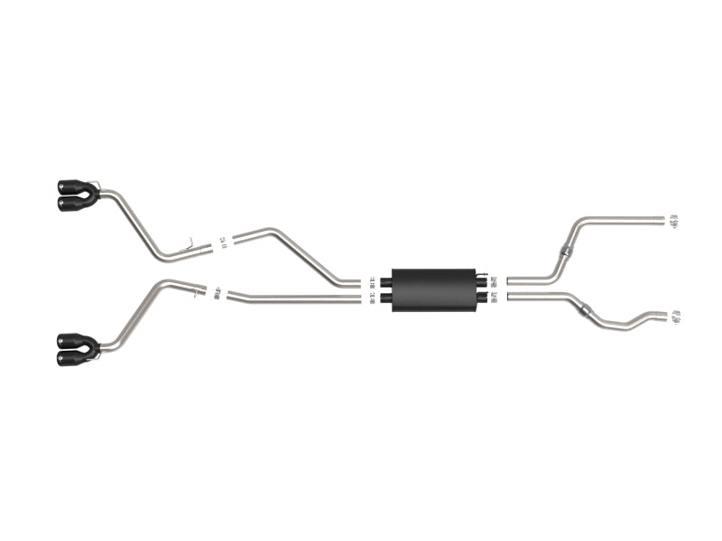 aFe 49-33139-B FITS MACH Force-Xp 2.5in. 304 SS C/B Exhaust 20-21 Ford Explorer V6-3.0L - Black Tip