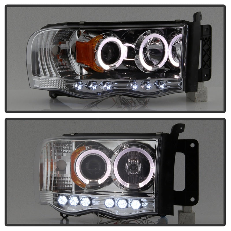 SPYDER 5009982 - Spyder Dodge Ram 1500 02-05/Ram 2500 03-05 Projector Headlights LED Halo LED Chrm PRO-YD-DR02-HL-C