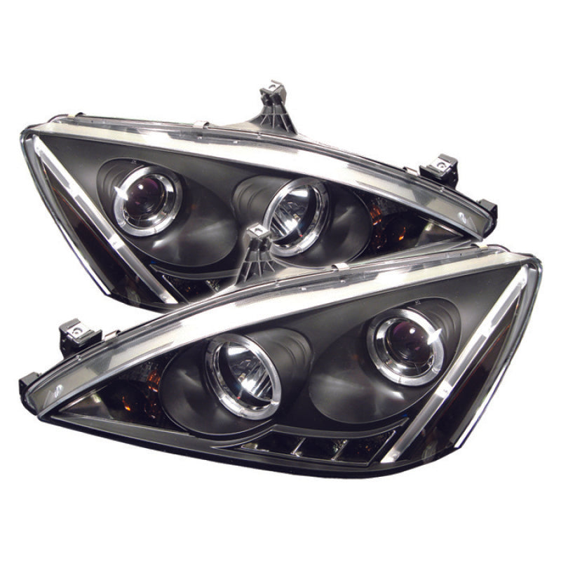 SPYDER 5010636 - Spyder Honda Accord 03-07 Projector Headlights LED Halo Amber Reflctr LED Blk PRO-YD-HA03-AM-BK