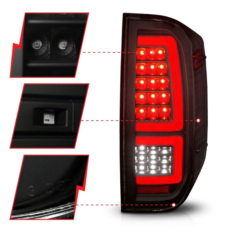 ANZO 311437 - FITS: 2014-2021 Toyota Tundra LED Taillights Black Housing/Smoke Lens