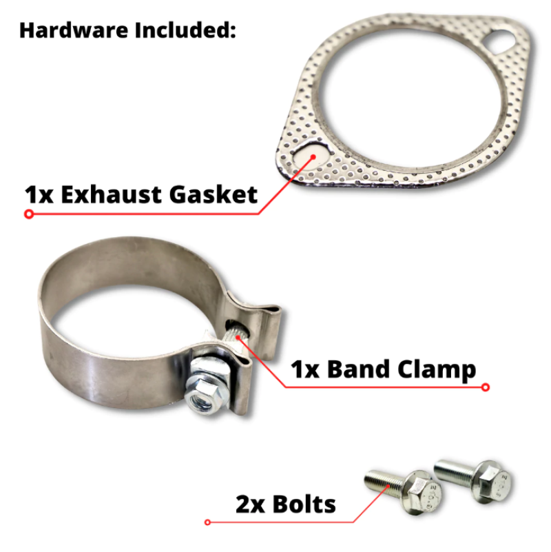 Carven Exhaust CT1007 - 2022 Toyota Tundra 3.5L Cut & Clamp Muffler Replacement Kit w/ 5in Ceramic Black Tip