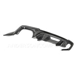 Anderson Composites AC-RL18FDMU-AO FITS 2018 Ford Mustang GT Type-OE Carbon FIber Quad Tip Rear Diffuser