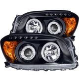 ANZO 111120 FITS: 2006-2008 Toyota Rav4 Projector Headlights w/ Halo Black