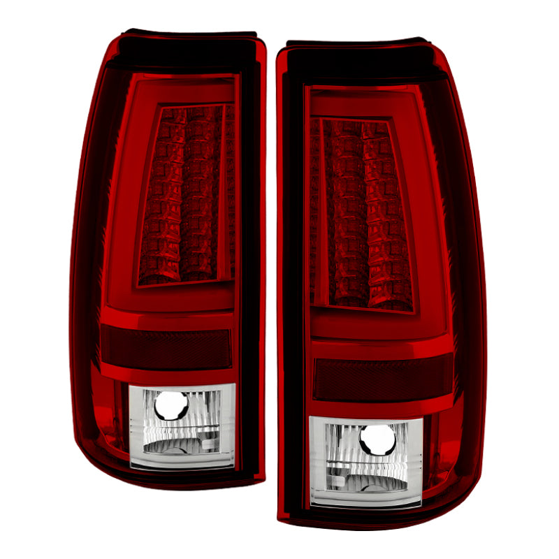 SPYDER 5081926 - Spyder Chevy Silverado 1500/2500 03-06 Version 2 LED Tail LightsRed Clear ALT-YD-CS03V2-LED-RC