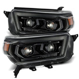 AlphaRex 880754 - 10-13 Toyota 4Runner PRO-Series Proj Headlights Plank Style Alpha Blk w/Seq Signal/DRL