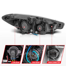 Load image into Gallery viewer, ANZO 121562 FITS 2014-2016 Kia Forte Projector Headlights w/ Light Bar Black Housing w/ DRL