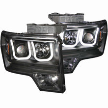 Load image into Gallery viewer, ANZO - [product_sku] - ANZO 2009-2014 Ford F-150 Projector Headlights w/ U-Bar Black - Fastmodz