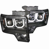 ANZO 111263 FITS: 2009-2014 Ford F-150 Projector Headlights w/ U-Bar Black