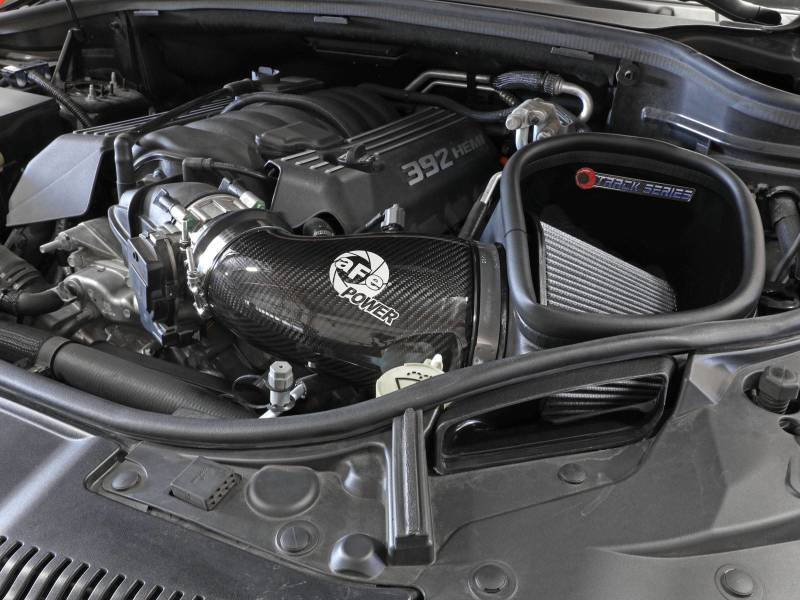 aFe 57-10014D FITS 12-21 Jeep Grand Cherokee 6.4L Track Series Carbon Fiber Cold Air Intake w/Pro Dry S Filter