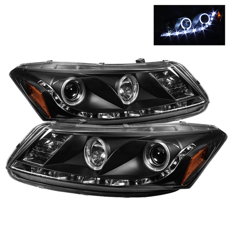 SPYDER 5010667 - Spyder Honda Accord 08-12 4Dr Projector Headlights- LED Halo DRL Blk PRO-YD-HA08-4D-HL-BK