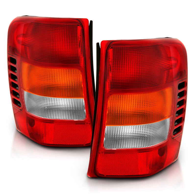 ANZO 311308 FITS 1999-2004 Jeep Grand Cherokee Taillight Red/Clear Lens (OE Replacement)