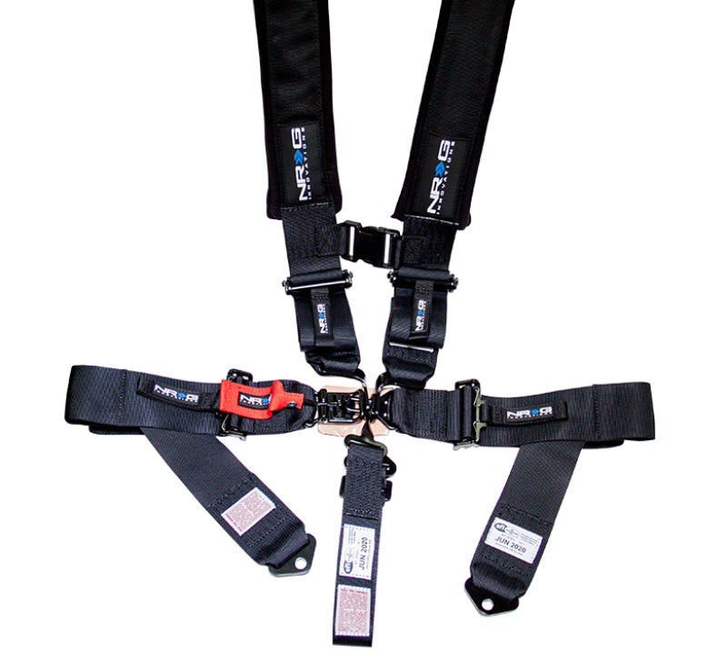 NRG SBH-5PCBK - SFI 16.1 5PT 3in. Seat Belt Harness / Latch LinkBlack