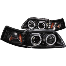 Load image into Gallery viewer, ANZO - [product_sku] - ANZO 1999-2004 Ford Mustang Projector Headlights Black G2 (Dual Projector) - Fastmodz