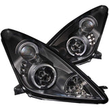 ANZO 121387 FITS: 2000-2005 Toyota Celica Projector Headlights w/ Halo Black