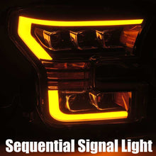 Load image into Gallery viewer, AlphaRex 880152 FITS 17-20 Ford Raptor NOVA LED Proj Headlights Plank Style Matte Black w/Activ Light/Seq Signal