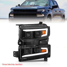 Load image into Gallery viewer, ANZO 111566-L FITS 111566-L FITS 19-22 Chevrolet Silverado 1500 LED Proj HL w/Lgt Bar SwBk Seq. Blk w/In. LightDriver Side ON