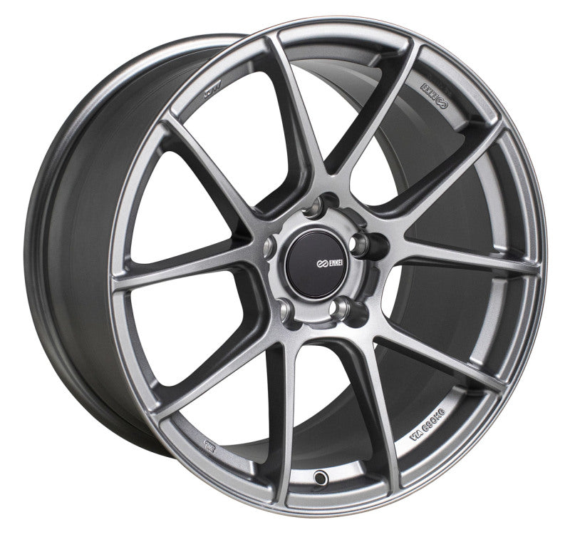 Enkei 522-880-8045GR - TS-V 18x8 5x100 45mm Offset 72.6mm Bore Storm Grey Wheel