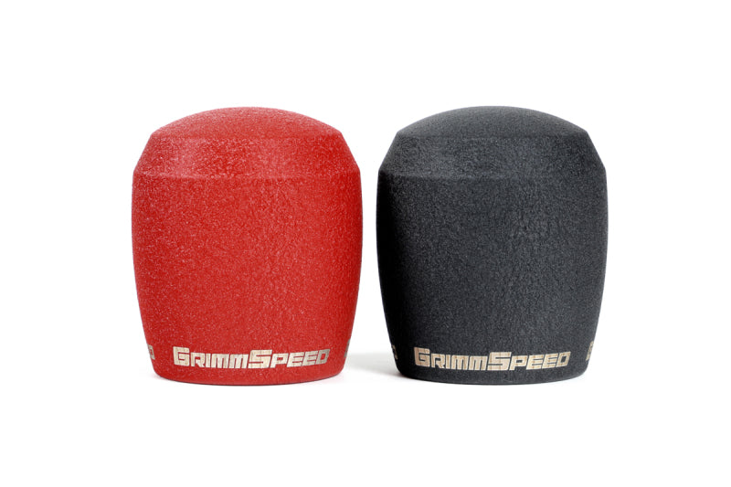 GrimmSpeed 380003 - Stubby Shift Knob Stainless Steel Red M12x1.25