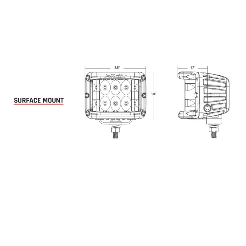 Rigid Industries 262214 FITS D-SS Spot w/ Amber PRO Lens (Pair)