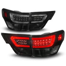 Load image into Gallery viewer, ANZO 311440 FITS 11-13 Jeep Grand Cherokee LED Taillights w/ Lightbar Black Housing/Smoke Lens 4pcs