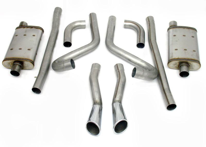 JBA 40-2653 - 65-66 Ford Mustang 260-428 409SS Dual Through Rear Valance Header Back Exhaust