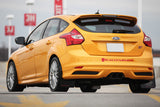 Rally Armor MF27-UR-BLK/TS FITS: 12-19 Ford Focus / ST 16-19 Ford Focus RS UR Black Mud Flap w/ Tangerine Scream Logo