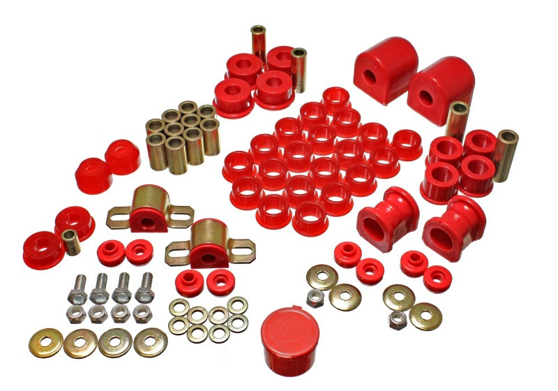 Energy Suspension 7.18104R - 91-94 Nissan Sentra/NX1600/2000 Red Hyper-Flex Master Bushing Set