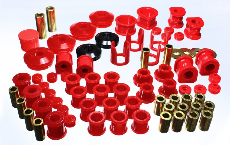 Energy Suspension 7.18106R - 89-94 Nissan 240SX (S13) Red Hyper-Flex Master Bushing Set