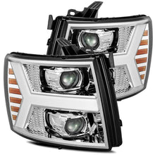 Load image into Gallery viewer, AlphaRex 880222 FITS 07-13 Chevy 1500 LUXX LED Proj Headlights Plank Design Chrome w/ Activ Light/Seq Signal/DRL