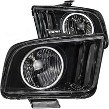 Load image into Gallery viewer, ANZO 121033 FITS: 2005-2009 Ford Mustang Crystal Headlights w/ Halo Black (CCFL)