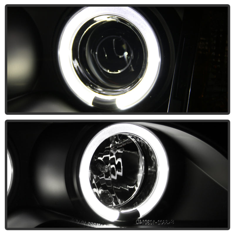 SPYDER 5042415 - Spyder BMW E46 3-Series 02-05 4DR Projector Headlights 1PC LED Halo Blk PRO-YD-BMWE4602-4D-AM-BK