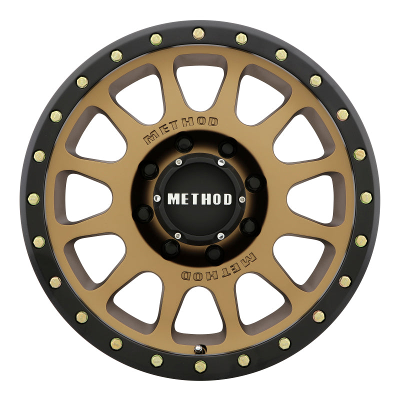 Method Wheels MR30529080918 -Method MR305 NV 20x9 +18mm Offset 8x6.5 130.81mm CB Method Bronze/Black Street Loc Wheel