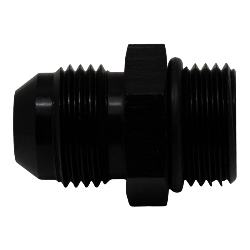 DeatschWerks 6-02-0402-B FITS 8AN ORB Male to 8AN Male Flare Adapter (Incl O-Ring)Anodized Matte Black