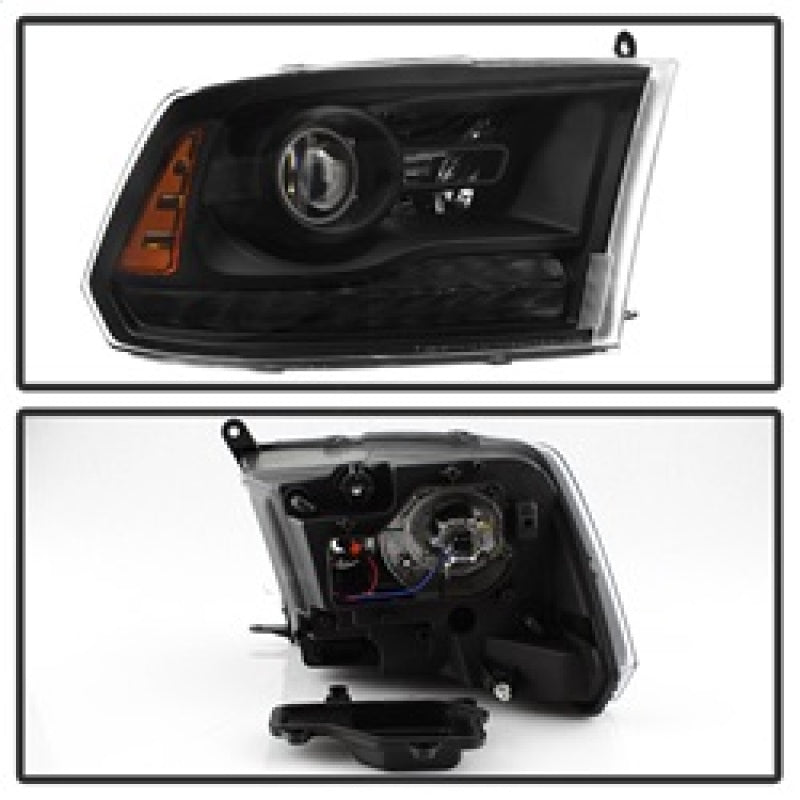 SPYDER 9040238 - xTune Dodge Ram 13-17 ( w/ Factory Projector LED) Projector HeadlightBlack HD-JH-DR13-P-BK