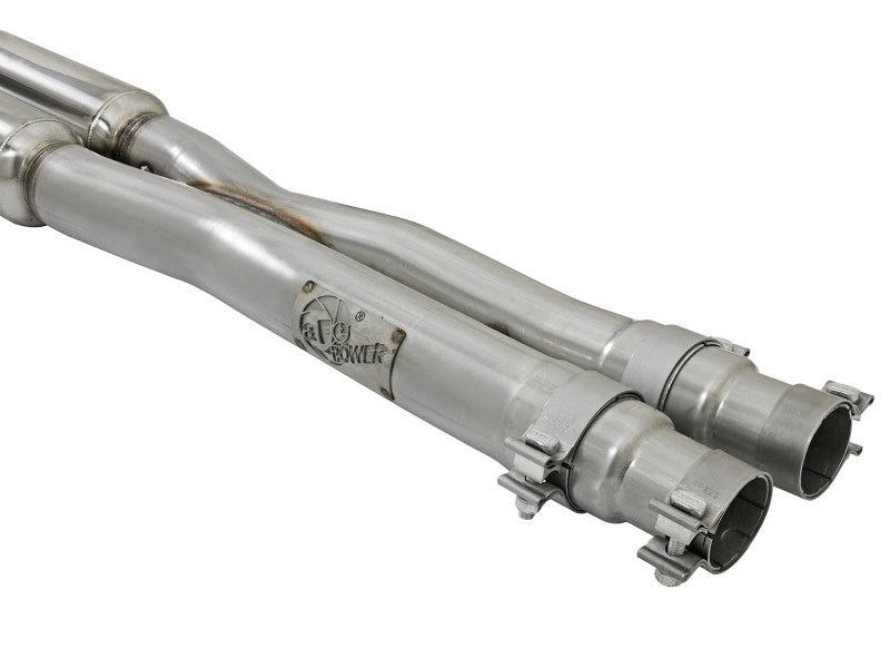 aFe 49-36448-P FITS 20-22 Audi RS6 Avant V8 4L(tt) MACH Force-Xp 3in to 2.5in 304 SS Cat-Back Exhaust w/Polished Tip