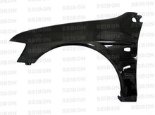 Load image into Gallery viewer, Seibon FF0305MITEVO8 FITS 03-07 Mitsubishi Evo 8 &amp; IX 10mm Wider Carbon Fiber Fenders