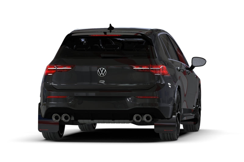 Rally Armor MF80-UR-BLK/RD FITS: 2022 MK8 Volkswagen Golf GTI/R Black UR Mud Flap w/ Red Logo