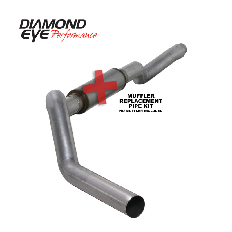 Diamond Eye Performance K5126A-RP - Diamond Eye KIT 5in CB MFLR RPLCMENT PIPE SGL AL: 2006-2007.5 CHEVY 6.6L 2500/3500