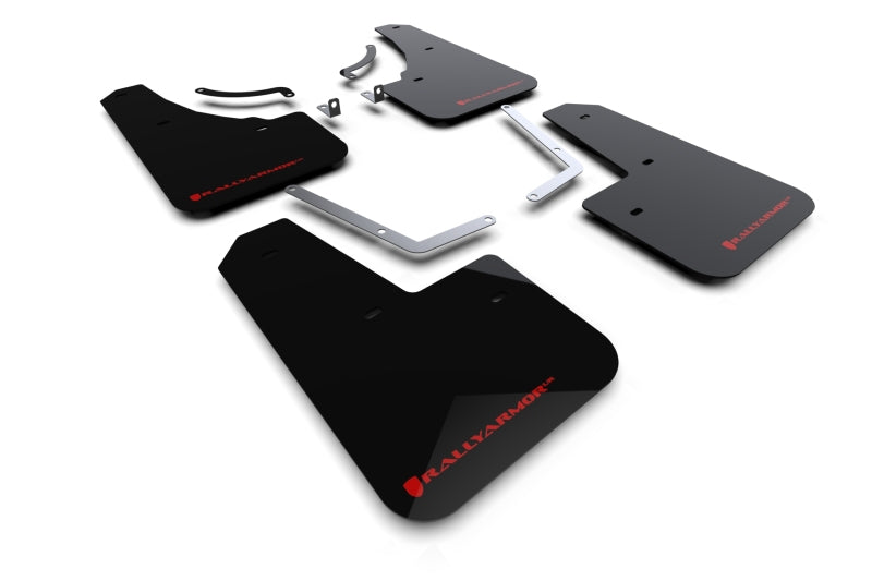 Rally Armor MF107-UR-BLK-RD FITS:2024 Mazda CX-50 Black UR Mud Flap W/Red Logo (Will Not Fit CX-5)