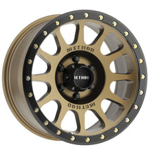 Load image into Gallery viewer, Method Wheels MR30589060900 FITS MR30589060900 -Method MR305 NV 18x9 0mm Offset 6x5.5 108mm CB Method Bronze/Black Street Loc Wheel
