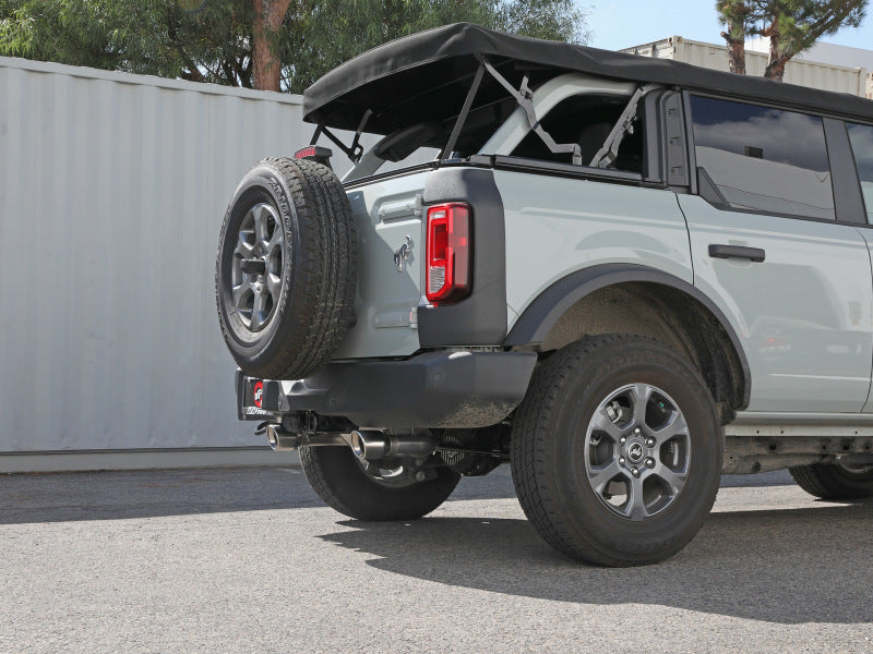 aFe 49-33138-P FITS 2021+ Ford Bronco L4-2.3L (t) / V6-2.7L (tt) Vulcan 3in. to 2.5in. SS Cat-Back - Polished