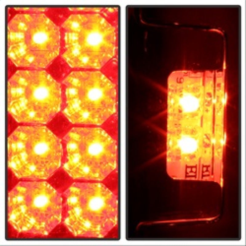 SPYDER 5003485 - Spyder Ford F150 side 97-03/F250/350 Duty 99-07 LED Tail Lights Red Clear ALT-YD-FF15097-LED-RC