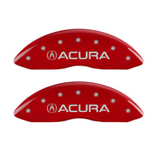 Load image into Gallery viewer, MGP 39021SMDXRD - 4 Caliper Covers Front Acura Rear MDX Red Finish Silver Characters