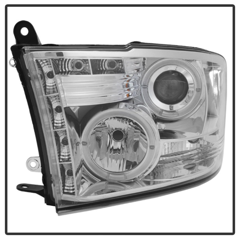 SPYDER 5010049 - Spyder Dodge Ram 1500 09-14 10-14 Projector Headlights Halogen- LED Halo LEDChrm PRO-YD-DR09-HL-C