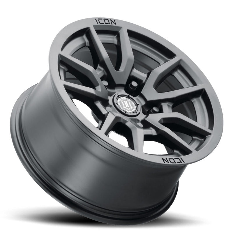 ICON 2617855557SB - Vector 5 17x8.5 5x150 25mm Offset 5.75in BS 110.1mm Bore Satin Black Wheel